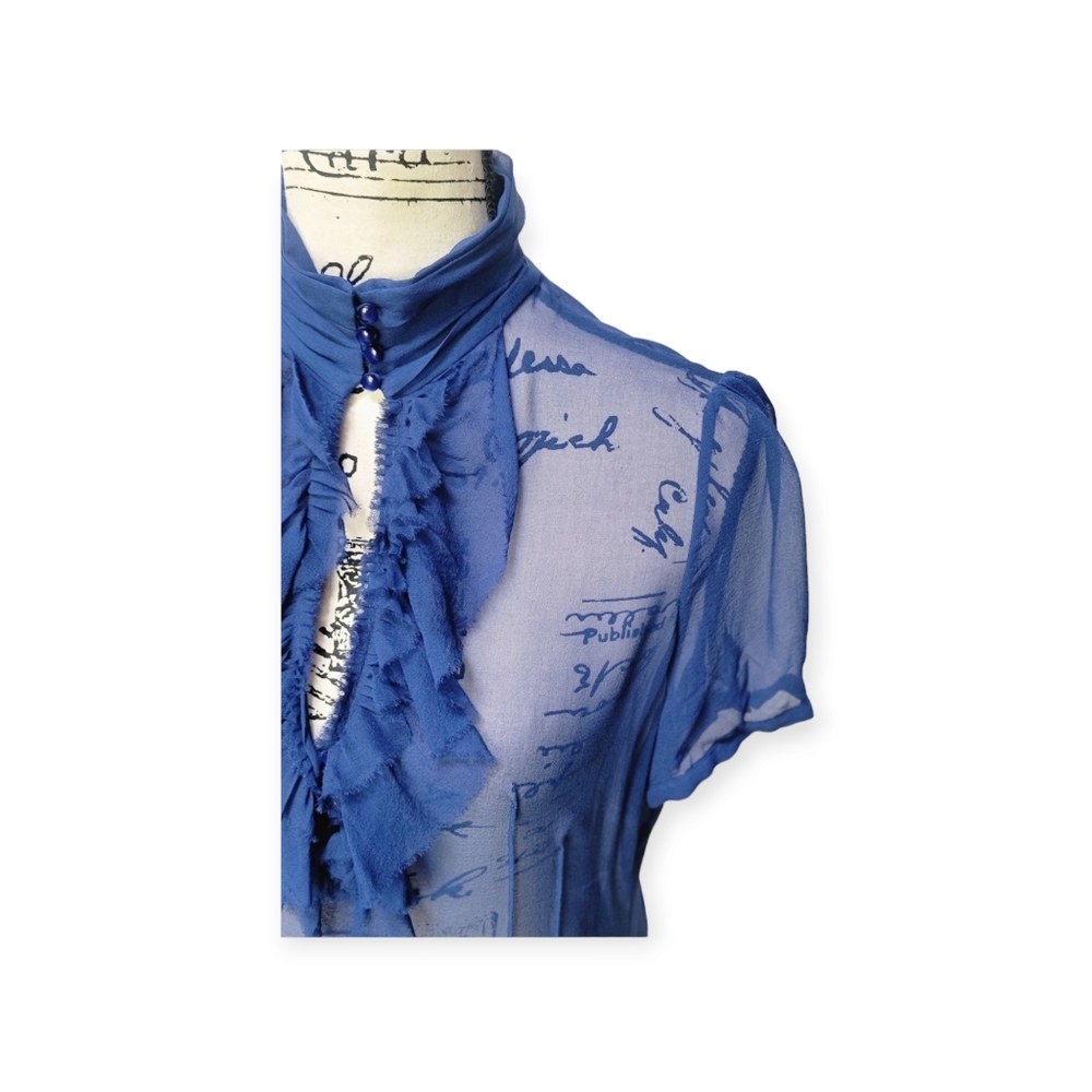 Vintage VENUS Keyhole Ruffle Top - Picture 5 of 10